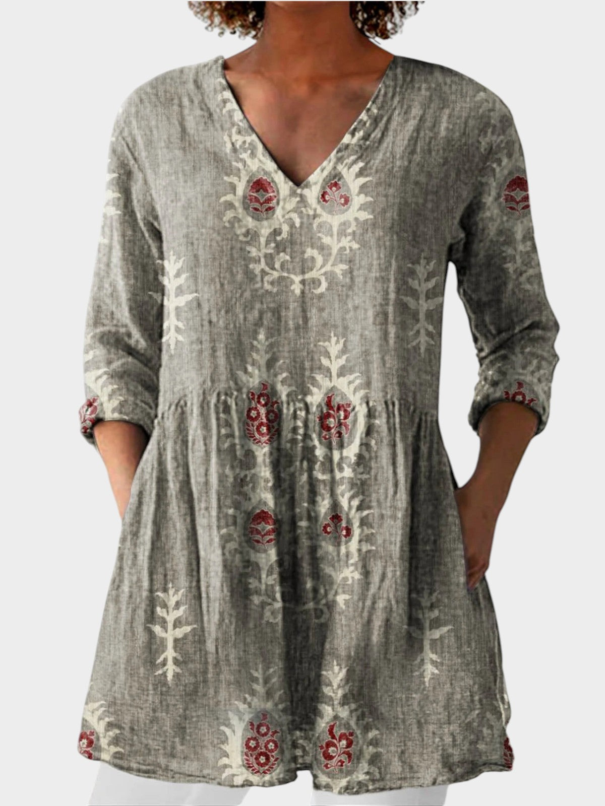 Anaïs Blouse Longue Décolleté V