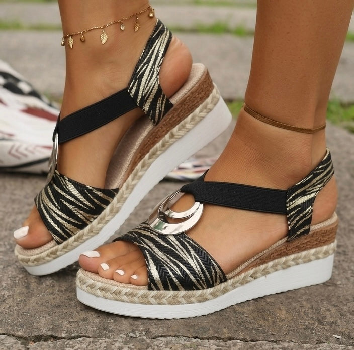 Sandales confortables et ergonomiques à talon plateforme