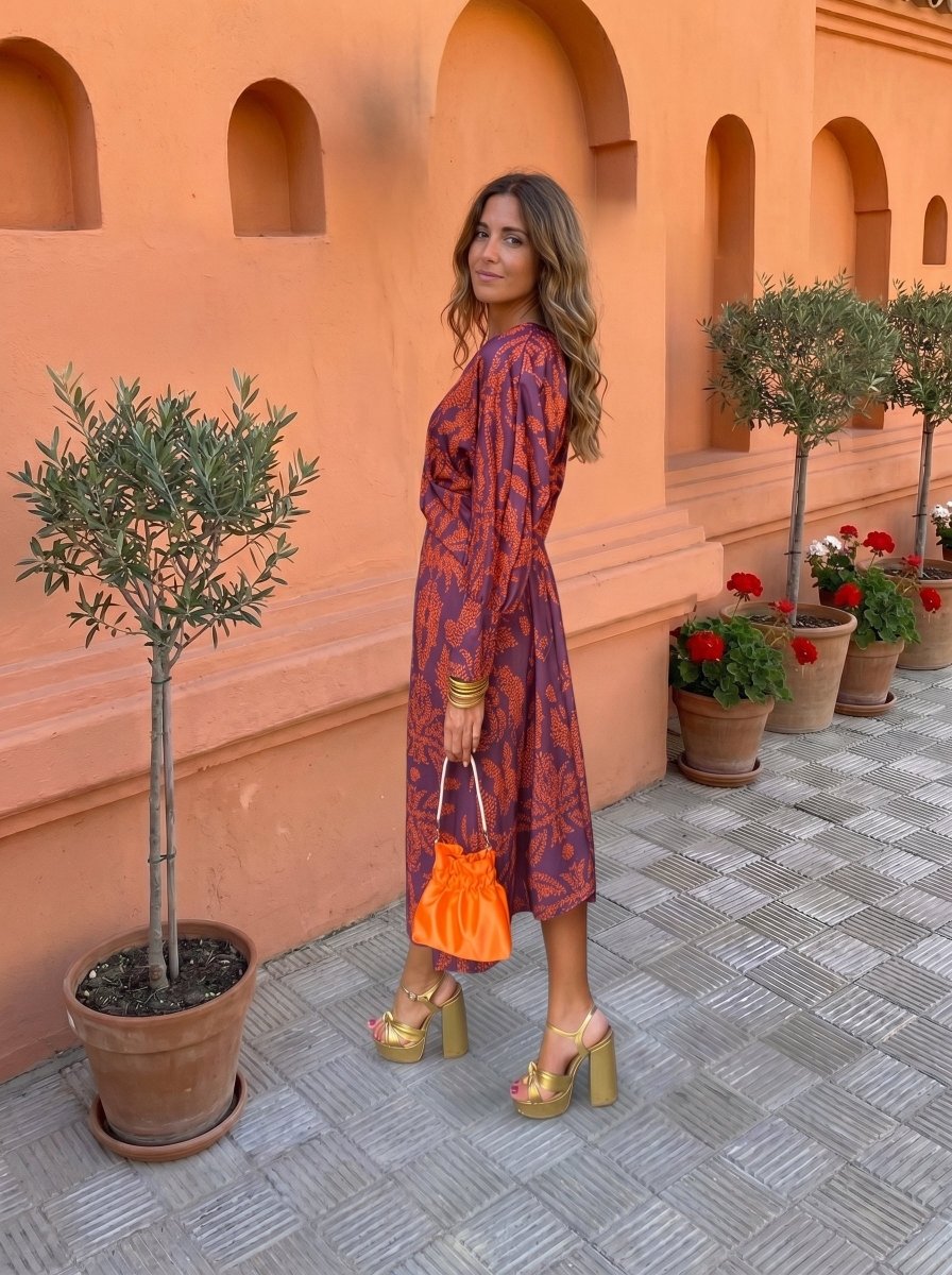 Silvia | Robe midi imprimée