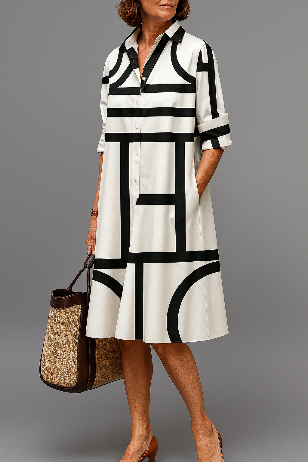 Ellie | Robe midi soignée et stylée