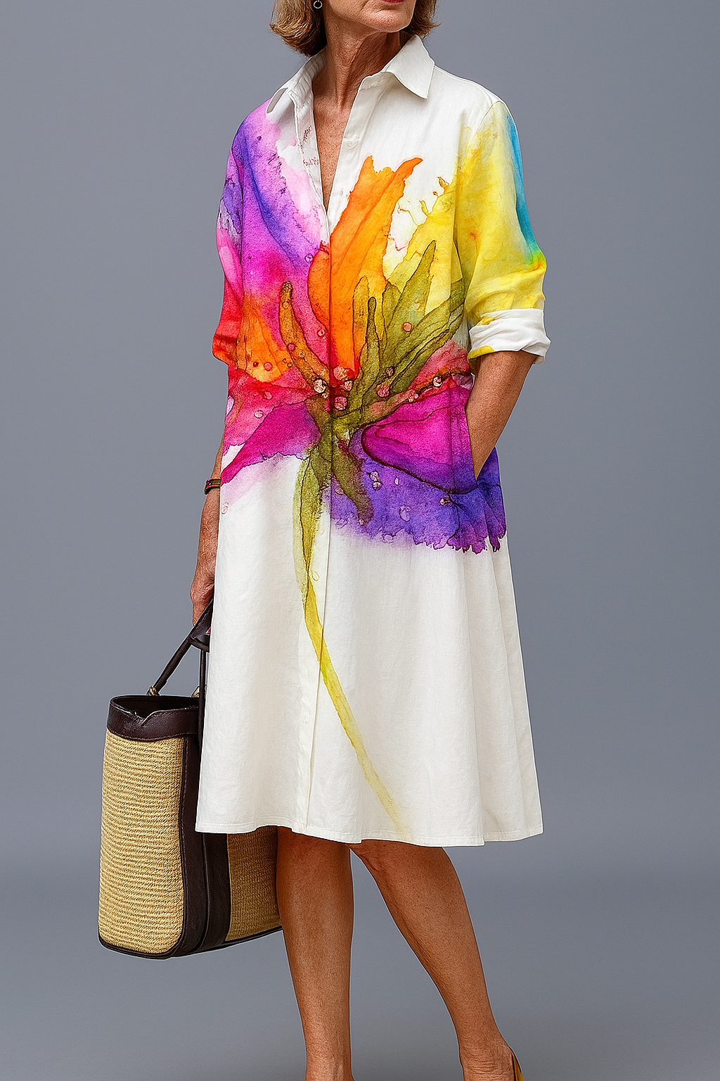 Lydia | Robe midi soignée et stylée