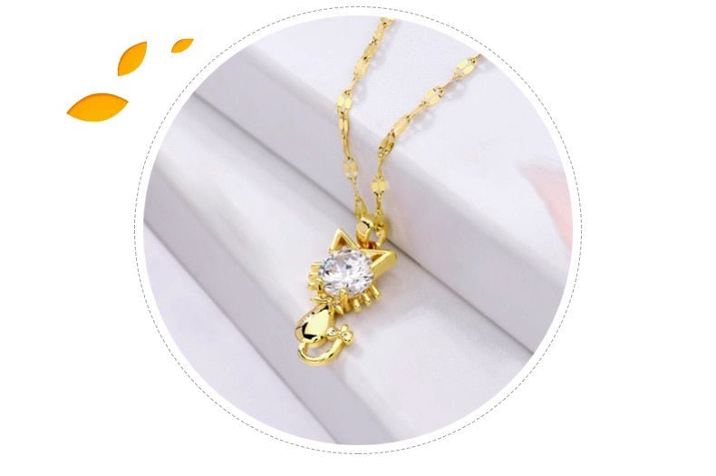 Collier en or avec zirconia