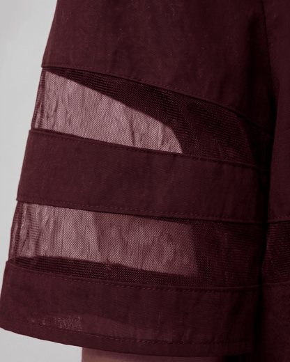 Cerelia | Robe midi à détails en maille et poches