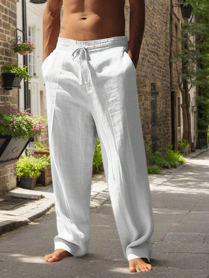 MATHIS | PANTALON LÉGER EN LIN AVEC CORDON