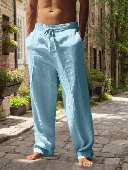 MATHIS | PANTALON LÉGER EN LIN AVEC CORDON