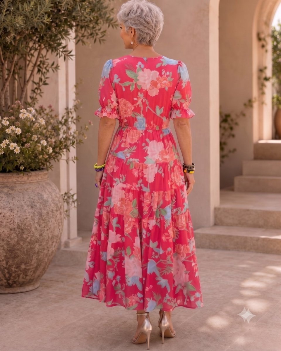 Manuela | Robe longue à fleurs flatteuse