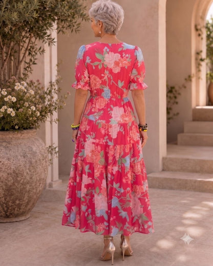 Manuela | Robe longue à fleurs flatteuse