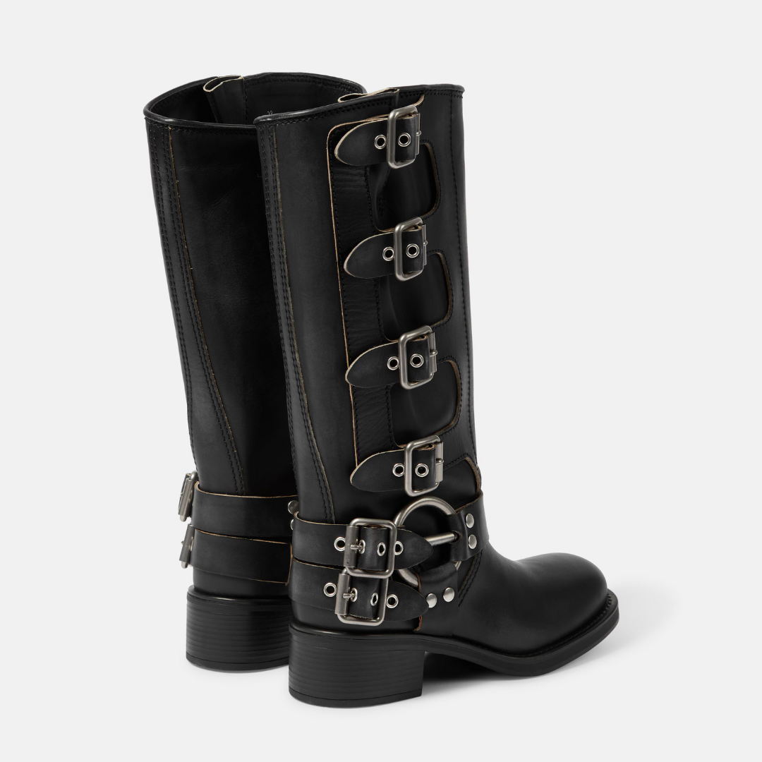 Harley™ | Bottes Noires en Cuir