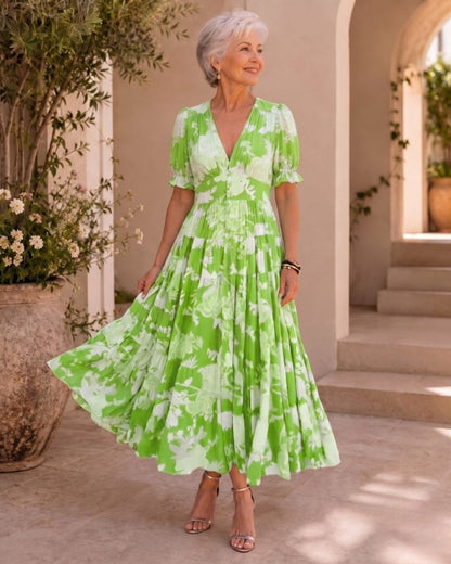 Manuela | Robe longue à fleurs flatteuse