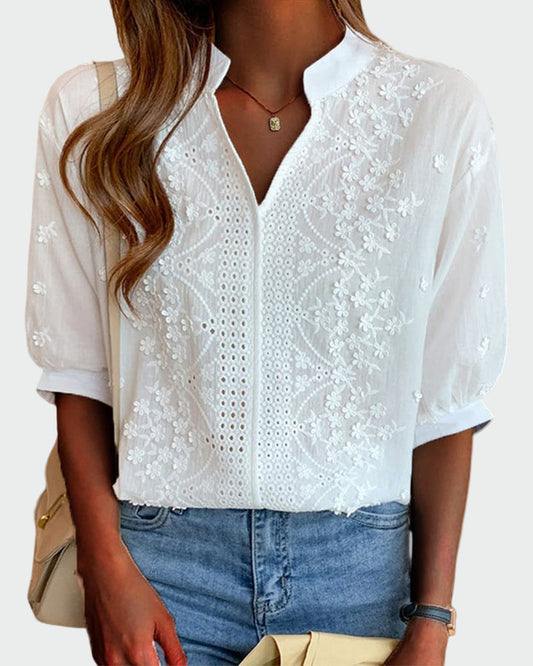Blouse Détails Dentelle