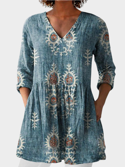 Anaïs Blouse Longue Décolleté V