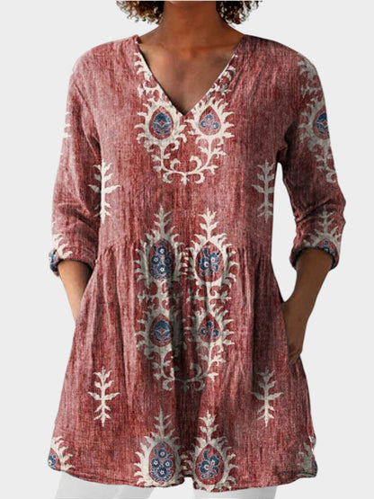 Anaïs Blouse Longue Décolleté V