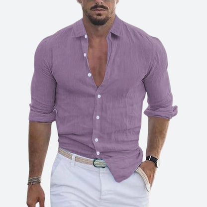 Rogelio | Chemise pour homme à col rabattu avec coupe décontractée pour l'été
