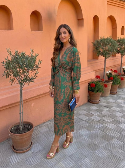 Silvia | Robe midi imprimée