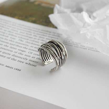 Bague en argent ajustable