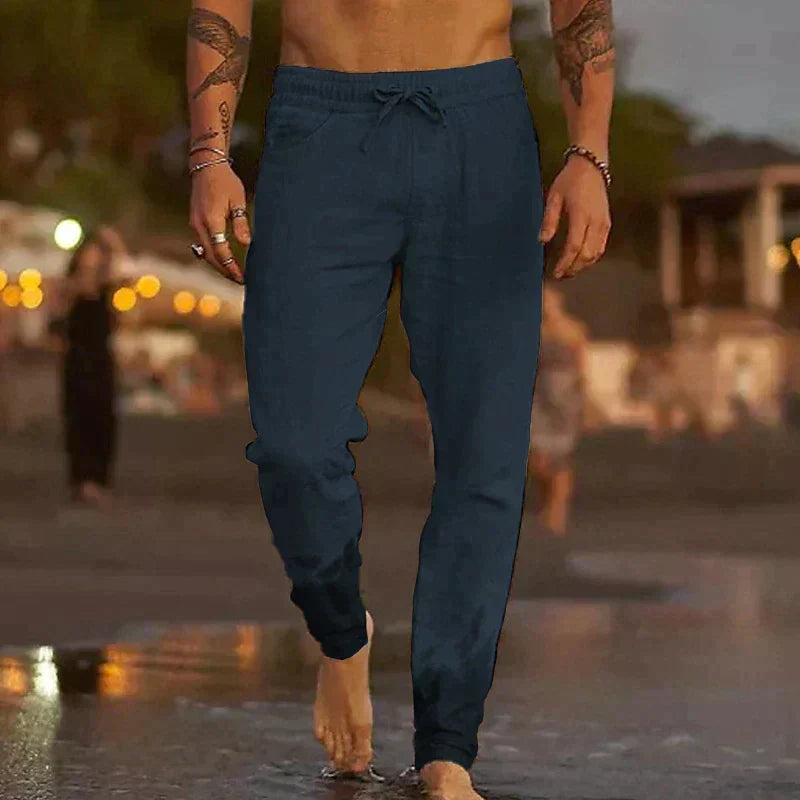 PANTALONS DE PLAGE EN LIN