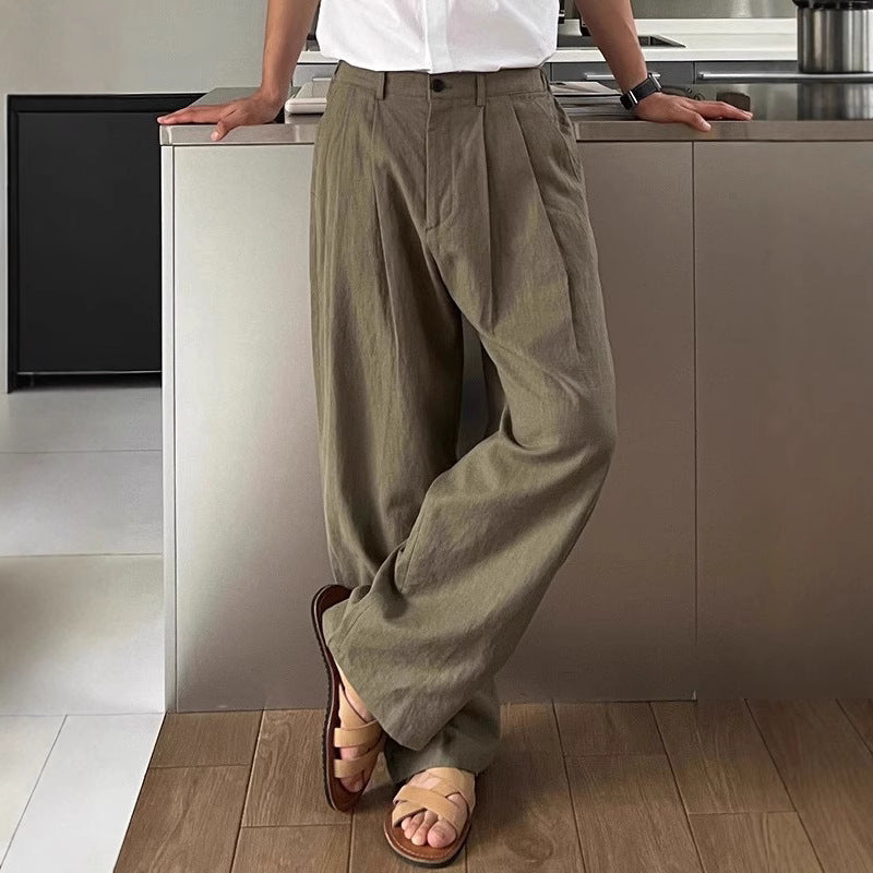 LOUIS | PANTALONS EN LIN À JAMBES LARGES