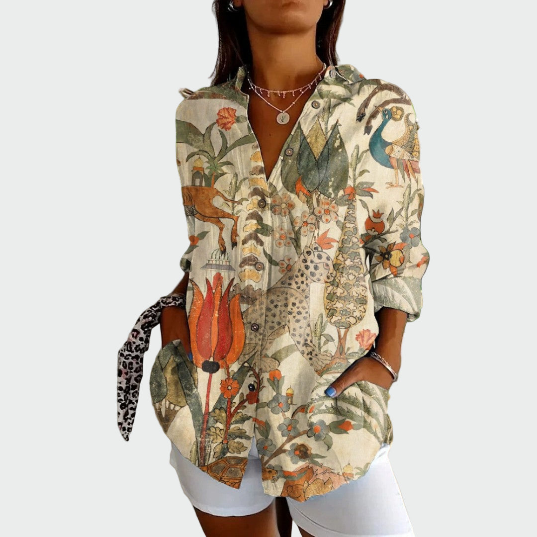 Chemise Élégante Imprimé Floral