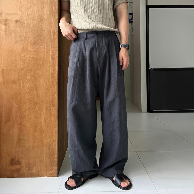 LOUIS | PANTALONS EN LIN À JAMBES LARGES