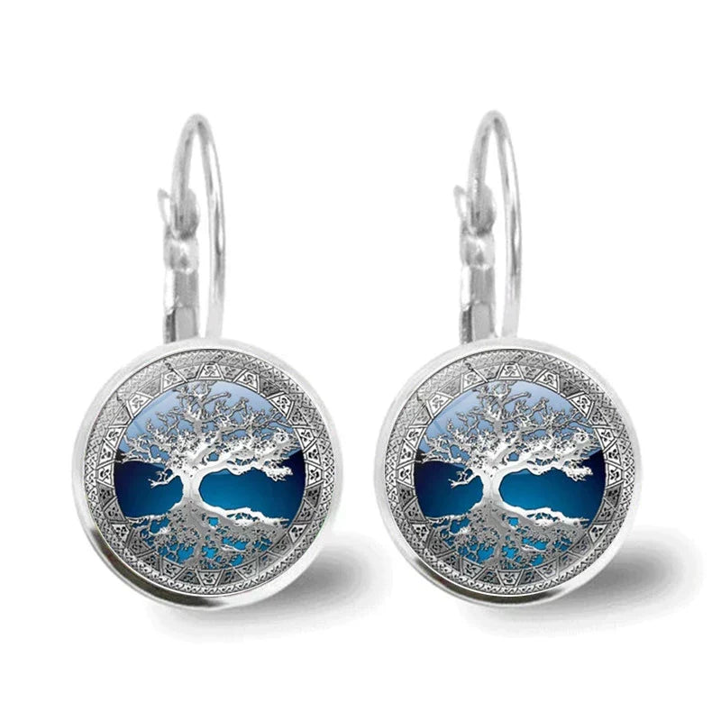 Boucles d'oreilles Arbre de Vie en argent