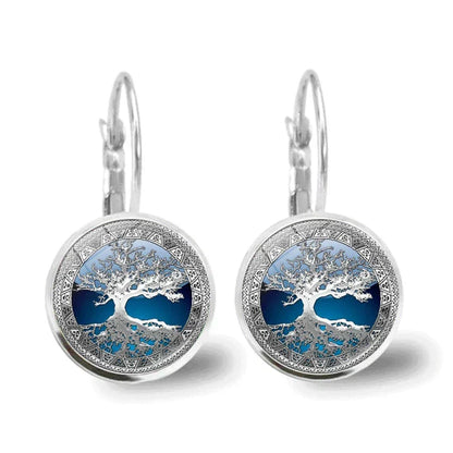 Boucles d'oreilles Arbre de Vie en argent