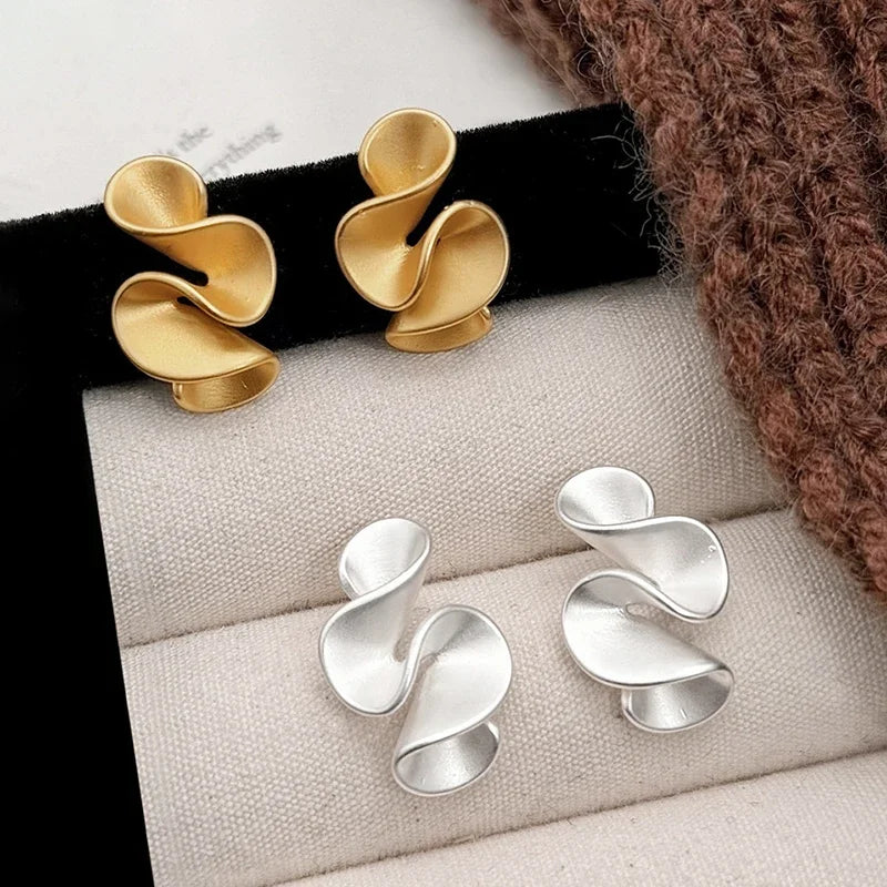Boucles d'Oreilles en Argent et Or 18K