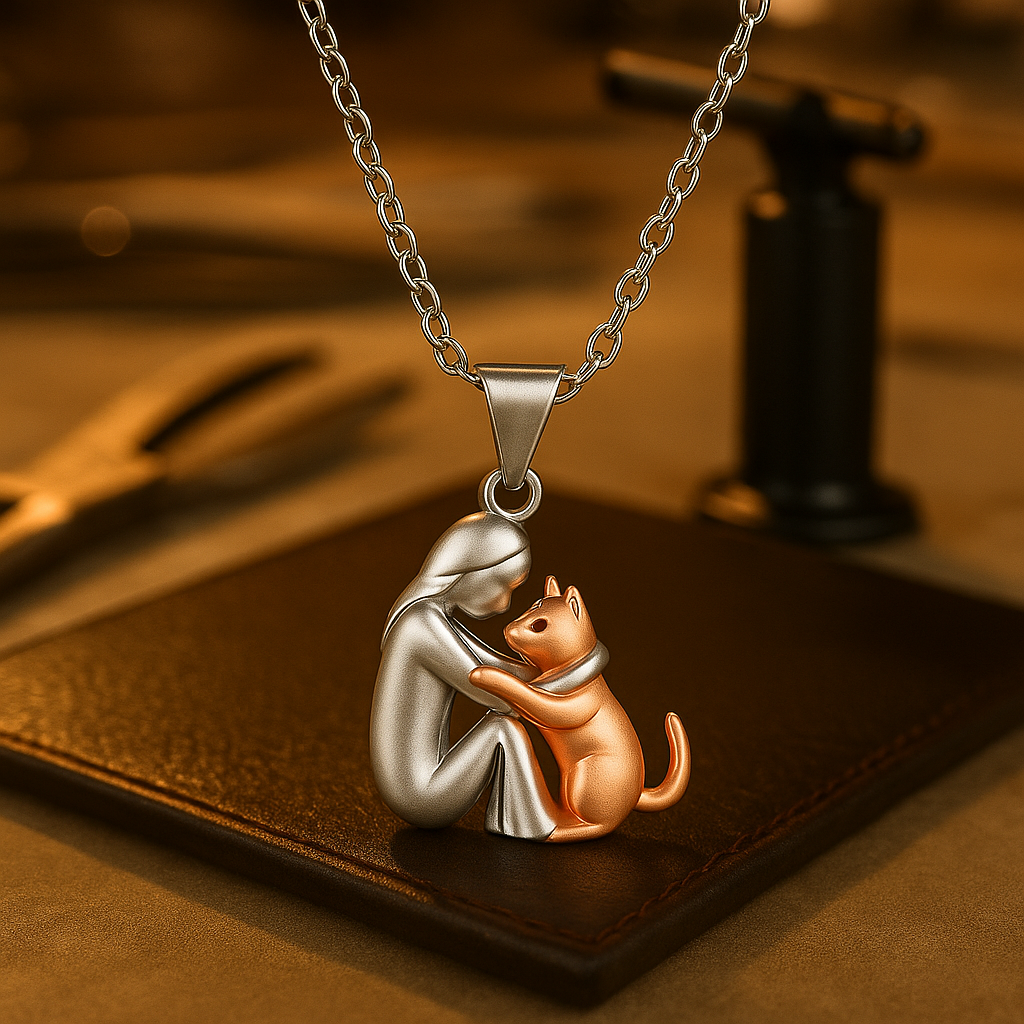 Pendentif chat câlin