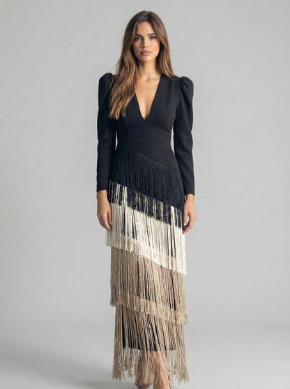 Sauge | Robe à franges
