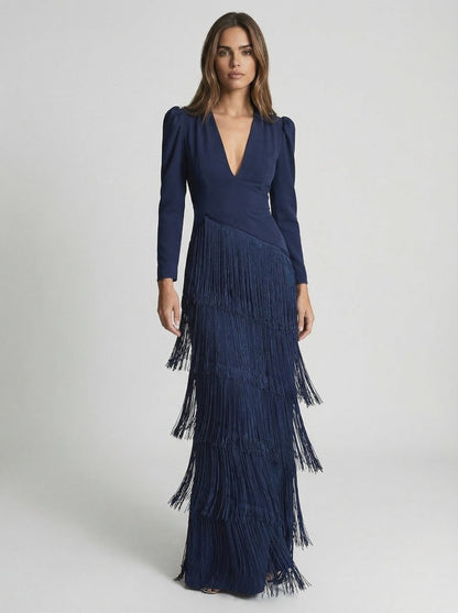 Sauge | Robe à franges