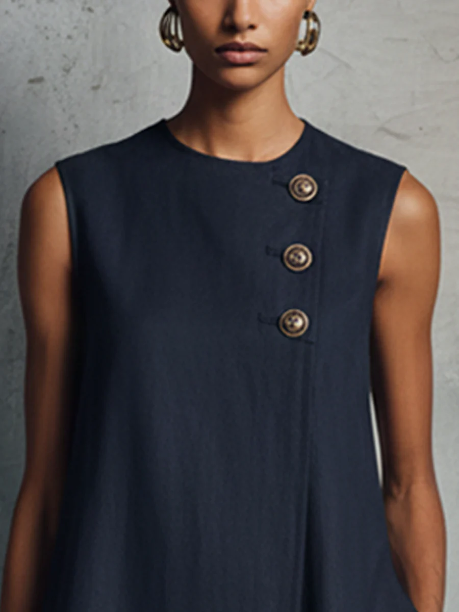 ELENA | Robe minimaliste et professionnelle pour femme avec poches