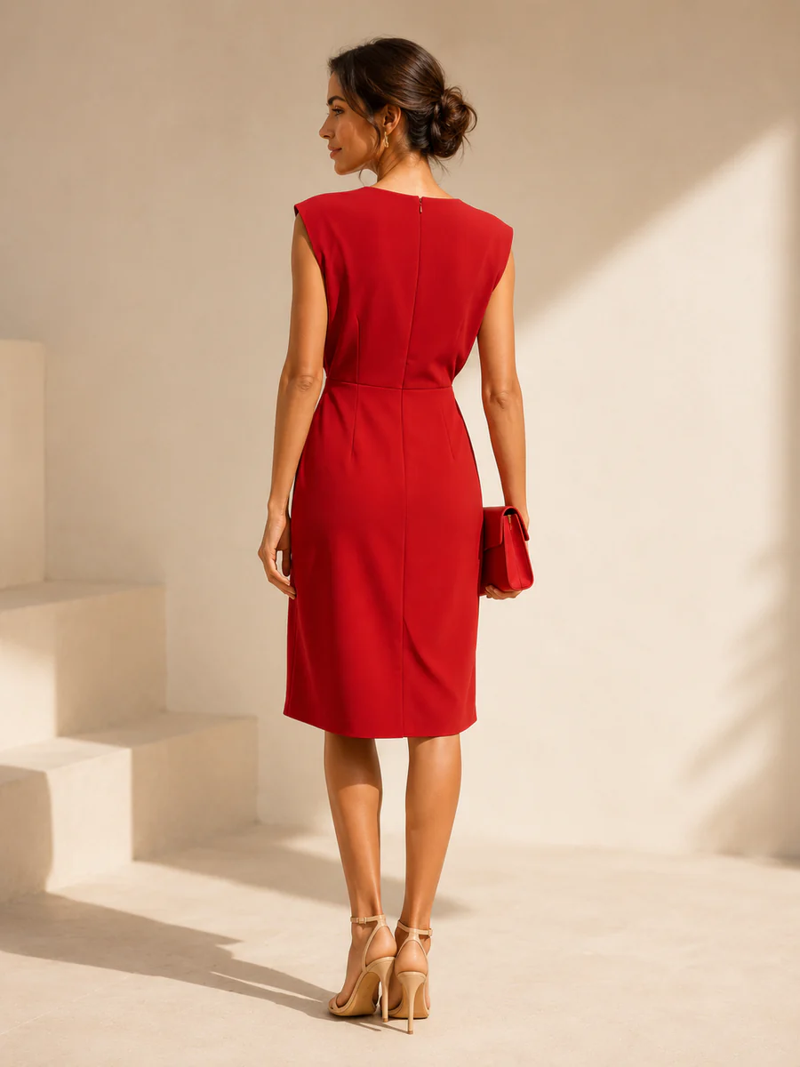 CARLA | Robe midi drapée