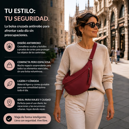 ROSA | Sac à bandoulière bordeaux